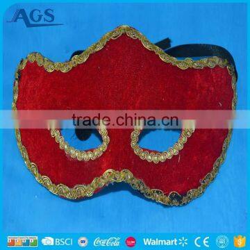 Red simple design masquerade party mask made in China