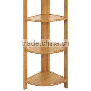 bamboo triangle display shelf