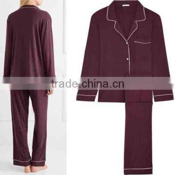 Sleepwear for Muslim Women Long Sleeve Plain Dyed Cheap Wholesale Custom Women's Sleepwear