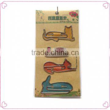 Popular Flat Metal Animal Shapes Great Metal Clips With Printing Card photo-5