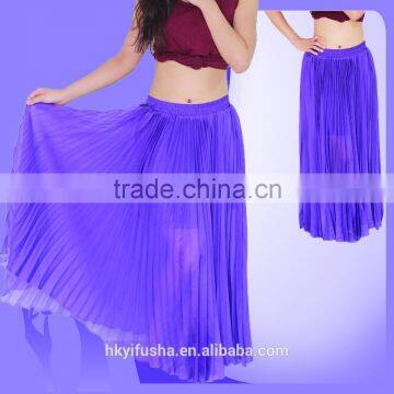 Fashion Purple Color Pleated Skirt Dance Plwated skirt