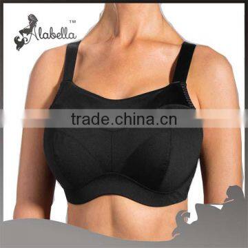 New design black hot selling high quality sports bra for women