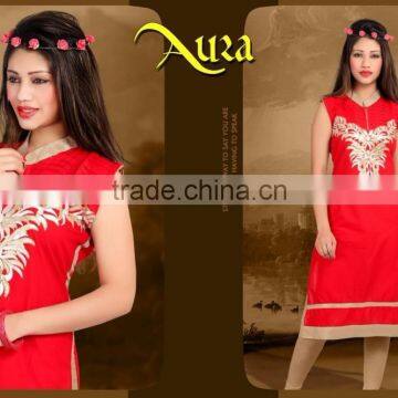 Different Fancy Neck Style Designer Embroidery Kurtis/kurti designs for stitching/jacket kurti