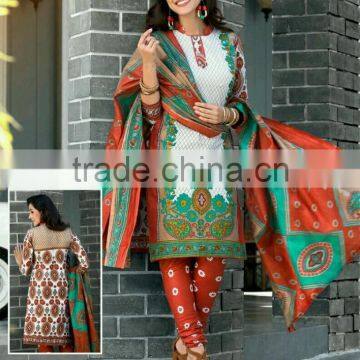 Designer Pure Cotton Styles Readymade Printed Suits