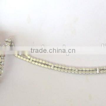 CZ SPIRAL HANDCOVER GYPSY Slave BRACELET RING Silver Tone photo-3