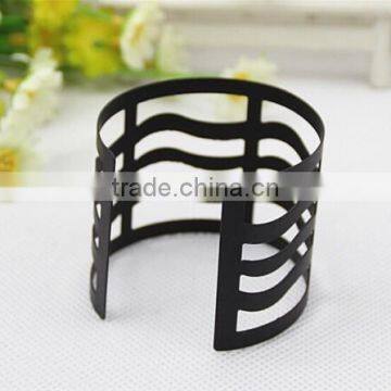 yi wu Black Metal Bangle Jewelry Sexy Lady's Punk Style Gold Hollow Bangle Arm Cuff From yi wu photo-4