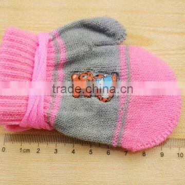 TC13029 Wholesale Cute Knitted Kids Mitten Gloves Cheap String Kids Winter Gloves photo-2