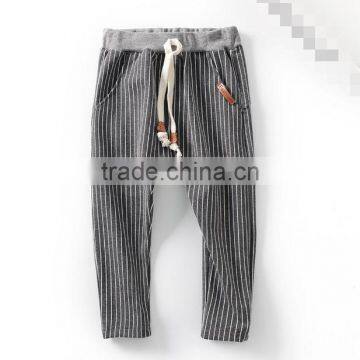 YD12352 Children pants spring 2017 cotton striped children pants