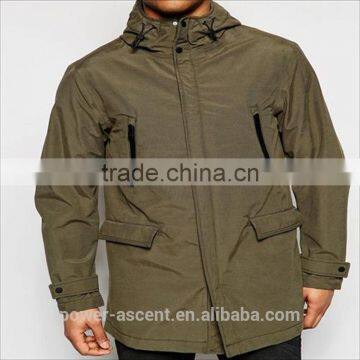 2016 Men's Mid-long Jeans Parka in Bonded Nylon photo-4