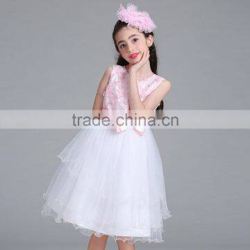 High Quality Fancy Kids Puffy Dress One Piece Girls Party Dresses#LL326 photo-6