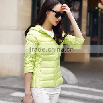 2015 European Woman Short Pure Color Short Duck Down Jacket photo-4