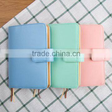 A6 Size PU Cover Agenda Planner With Metal Clasp Case Bound Diary Customizable Office Notebook photo-2