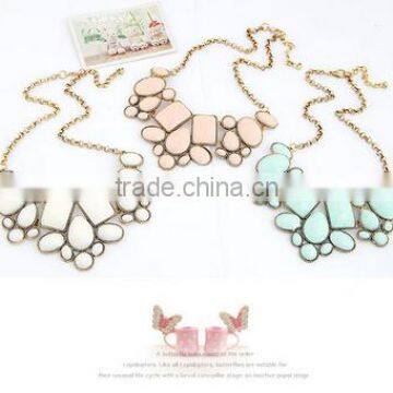 CHARM CRYSTAL FLOWER CHOKER CHUNKY STATEMENT BIB PENDANT CHAIN COLLAR NECKLACE photo-2