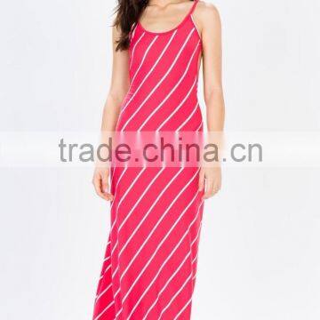 Classic Allover Stripe Print Maxi Dresses for Women photo-6