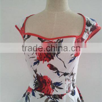 Walson Clothes New 40s 50s Lady Wiggle Vintage Retro Style Rockabilly Dress Jive Rockabilly Dress Print Floral Dress Party Dress photo-3