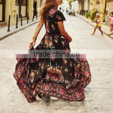 New Fashion Chiffon Short Front Long Back One-piece Women Dress photo-4