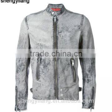 european style dip-dye washed distressed jeans jackets/coat for man
