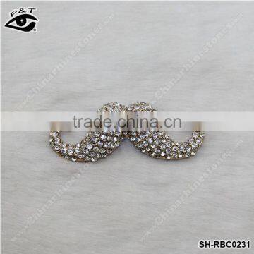 Rhinestone Brooch Pins Beard Shapde Mustache Design Brooches for clothing decoration