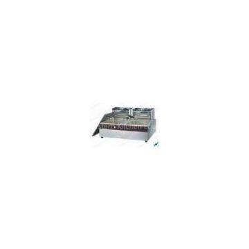 Dual Tank / BasketCommercial Deep Fryer Outdoor , 2.5 KW + 2.5 KW