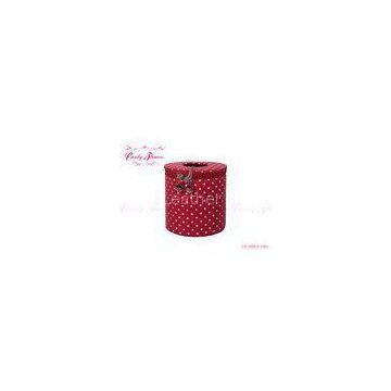 Home Cute tissue holder Canvas Storage Boxes , Red and white polka dot
