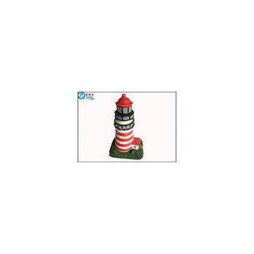 Red Ancient Pagoda Large Aquarium Ornaments for Decorative Commercial Fish Tank