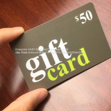 Aikeyi Custom Printing Embossed Mumber PVC Card /Custom Shape Plastic Gift Cards photo-2