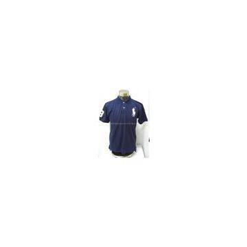 NWT Men's Polo Shirt, Big Pony, 100% cotton, Navy Blue, Short Sleeve, Size M