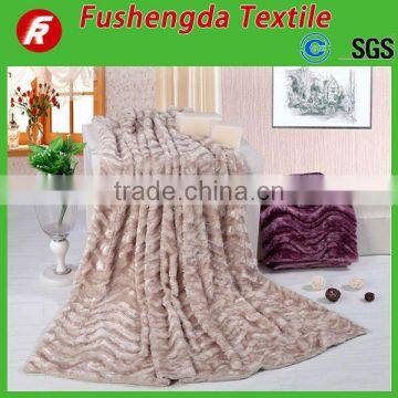 2017 wholesale pv plush throw, faux fur throw, chinese blanket