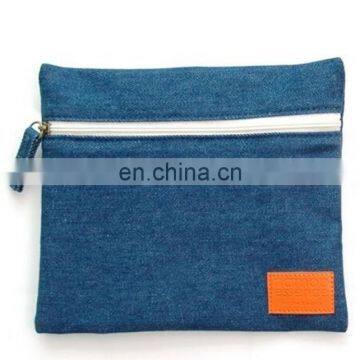 Fashion denim pouch cosmetic bag pencil pouch