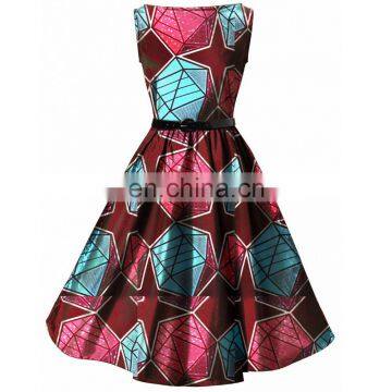 Lady Summer Dress Customized Sexy African Print Women Ankara Dress