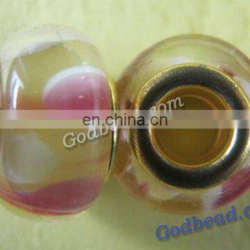 P172 beautiful glass bead wholesale handmade murano lampwork glass european beads fit for charm bracelets