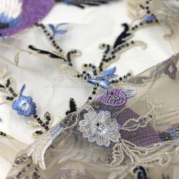 Lace Product Type and Terial Brocade Fabric100% Polyester Lace Product Type Bird Pattern Ma photo-4