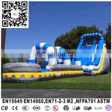 Blue pool inflatable waterslide modest pool inflatable ultra light water slide