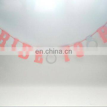 Pink Bride To Be With Silver Rings for Hen Party Flag Banner photo-1