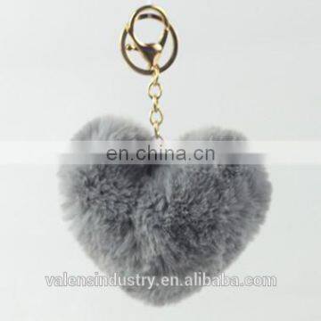 Best Valentine Gift for Girfriend Plus Pom Pom Heart Shape Keychain for Girls' Bag Accessories Car Pendant photo-4