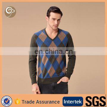 Men's v neck pure Cashmere sweater