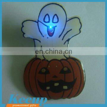 Best Halloween gift hot sale custom made super bright led badge,led button badge pin