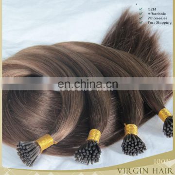 wholesale alibaba express New Style 12''- 30'Top Grade 7A 100% Raw Unprocessed I Tip Indian Remy Hair Extensions