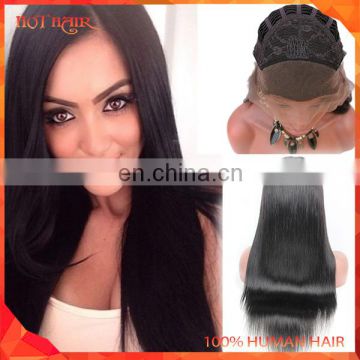 Silky Straight Human Hair Wig Brazilian Virgin Lace Front Wigs Natural Hairline