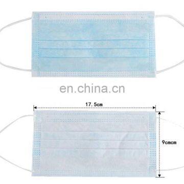 In Stock 3 Layers Non-woven Disposable Mask With Elastic Earrings