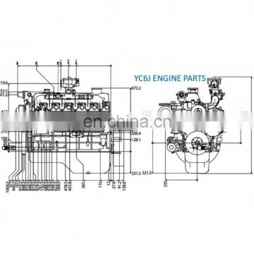 YC6J190N-40 engine parts electrical control regulator J5700-1113440