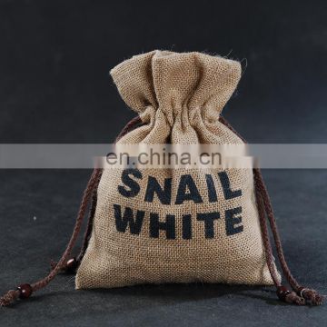 screen printed nature jute burlap bag hemp sack