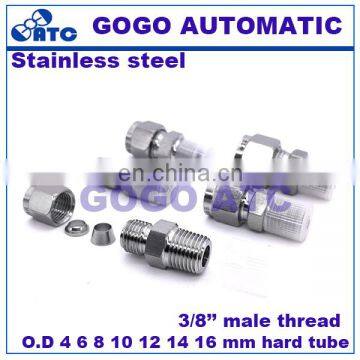 High Quality Quick Coupler ZG 3/8'' Male Thread, O.D 14 mm Hard Tube Stainless Steel Flexible Pipe Connectors photo-3