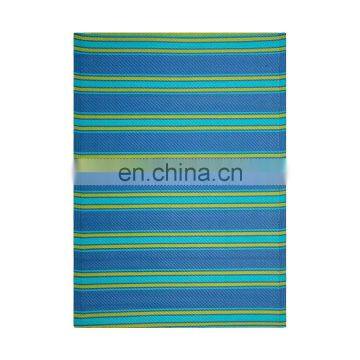 Indoor or Patio Medium Rug Blue Outdoor Stripe Pattern photo-2