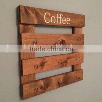Custom Coffee Mug Wooden Holder,wood Coffee Cup Display Racks photo-3