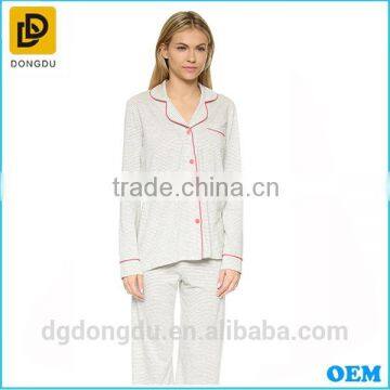 Hot Sales Organic Cotton Long Sleepwear 2016 New Arrival Pajamas photo-2
