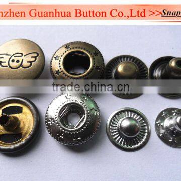 Metal spring / press sanp buttons