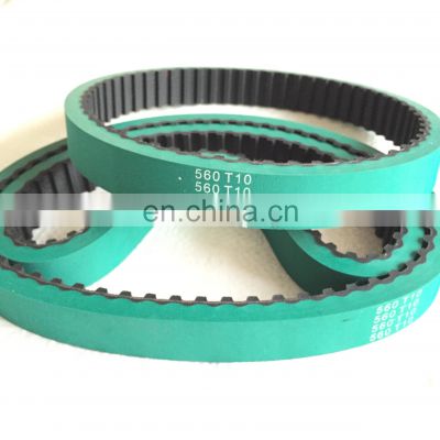 Green Rubber Coating Timing Belts(SHORE=45 Section T10)