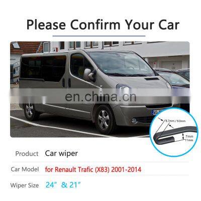 for Renault Trafic X83 2001~2014 Car Wiper Blades Front Windscreen Wipers Car Accessories Goods Vivaro Primastar 2002 2013 2012 photo-2