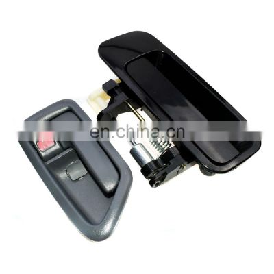 2Pcs Rear Right RR Black Outside Gray Inside Door Handle For Toyota Camry 97-01 69205AA010B1,69230AA010